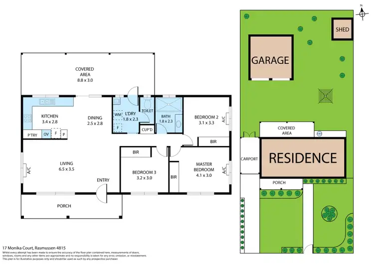 Floorplan of Homely house listing, 17 Monika Court, Rasmussen QLD 4815