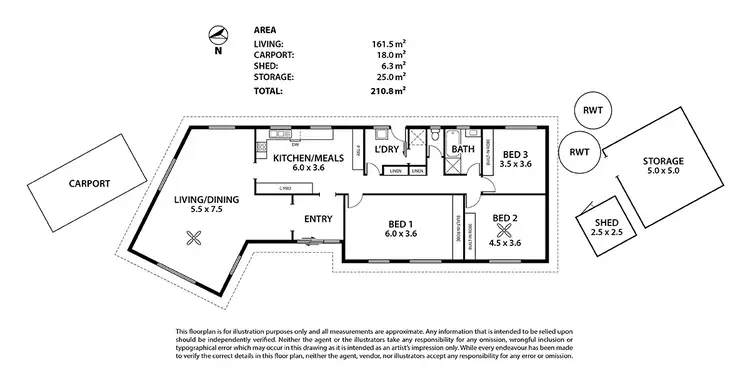 Floorplan of Homely house listing, 62 Vardon Terrace, Lameroo SA 5302