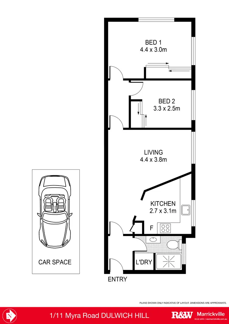 Floorplan of Homely apartment listing, 1/11 Myra Road, Dulwich Hill NSW 2203