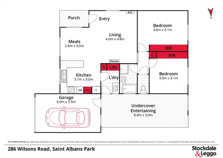 Floorplan of Homely townhouse listing, 286 Wilsons Road, St Albans Park VIC 3219