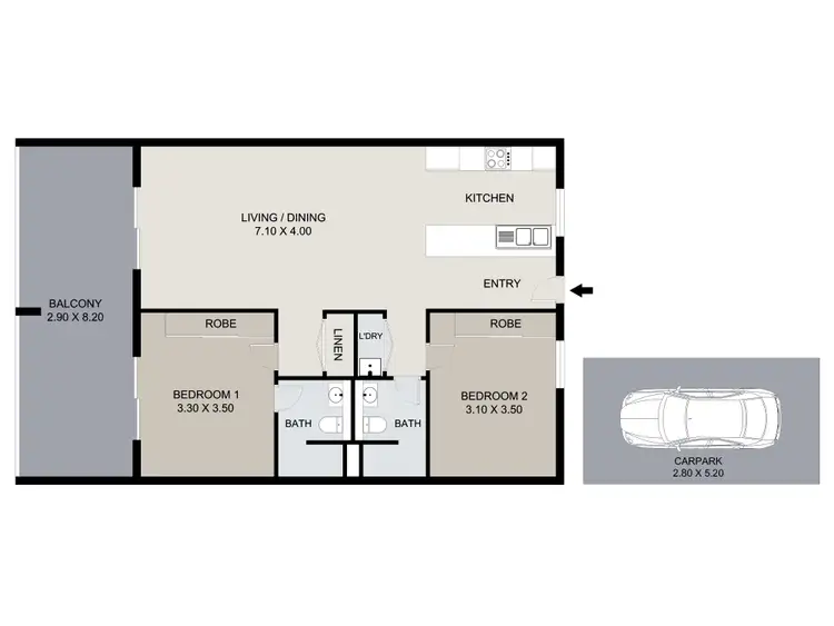 Floorplan of Homely apartment listing, 214/8 Musgrave Street, West End QLD 4101