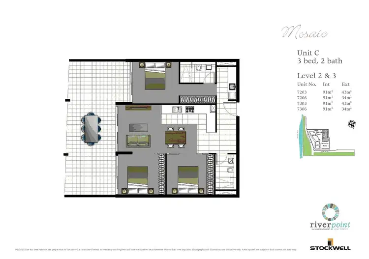 Floorplan of Homely apartment listing, 7303/55 Forbes St, West End QLD 4101