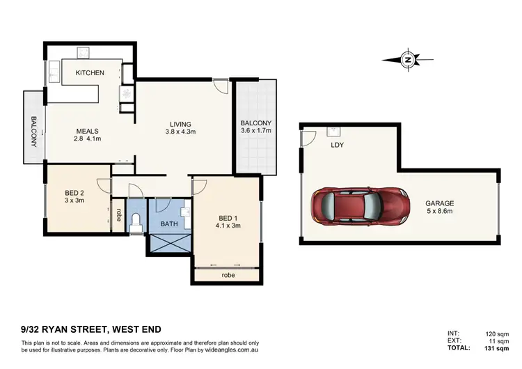 Floorplan of Homely apartment listing, 9/32 Ryan Street, West End QLD 4101