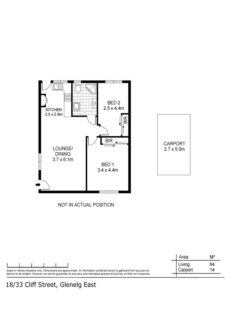 Floorplan of Homely unit listing, 18/33 Cliff Street, Glenelg East SA 5045