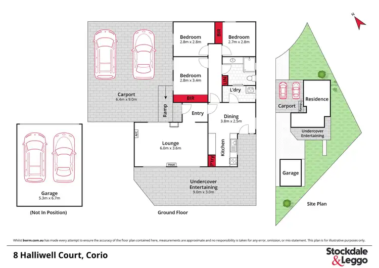 Floorplan of Homely house listing, 8 Halliwell Court, Corio VIC 3214