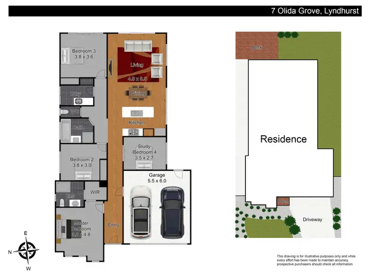 Floorplan of Homely house listing, 7 Olida Grove, Lyndhurst VIC 3975