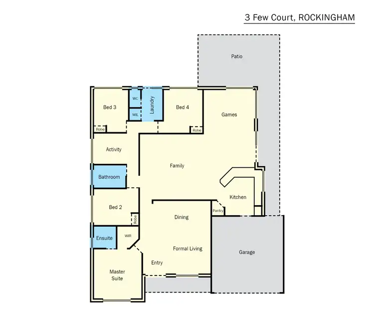 Floorplan of Homely house listing, 3 Few Court, Rockingham WA 6168