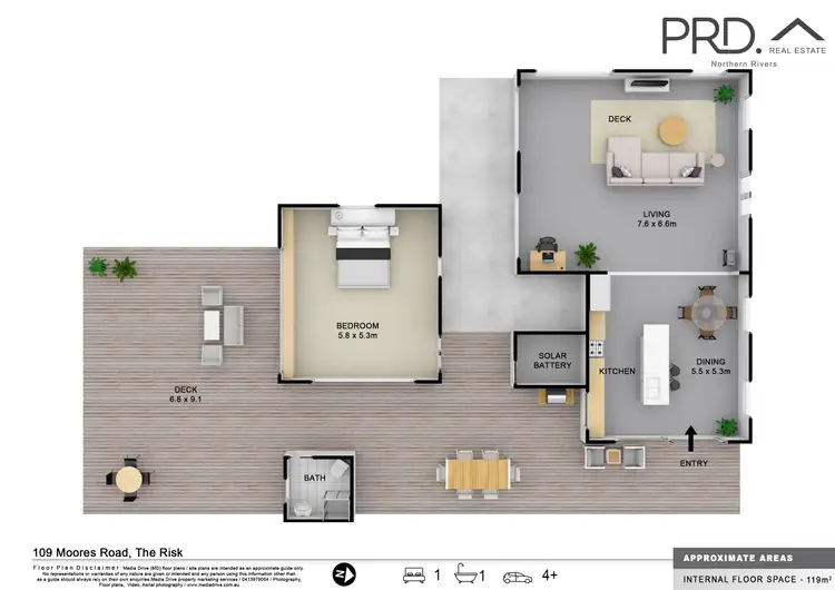 Floorplan of Homely rural property listing, 109 Moores Road, The Risk Via, Kyogle NSW 2474