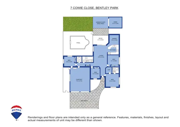 Floorplan of Homely house listing, 7 Cowie Close, Bentley Park QLD 4869
