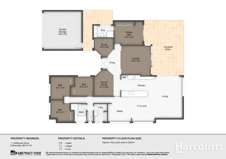 Floorplan of Homely house listing, 11 Dellforest Drive, Calamvale QLD 4116