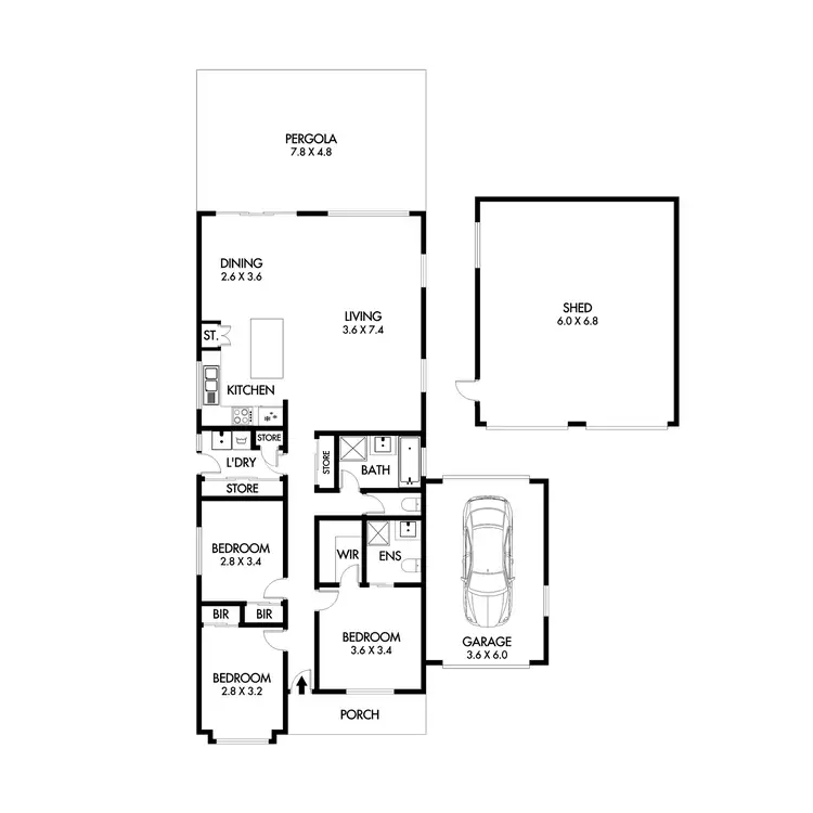 Floorplan of Homely house listing, 6 Tobruk Street, Horsham VIC 3400