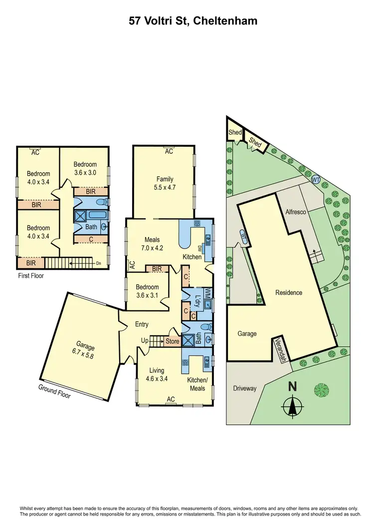 Floorplan of Homely house listing, 57 Voltri Street, Cheltenham VIC 3192