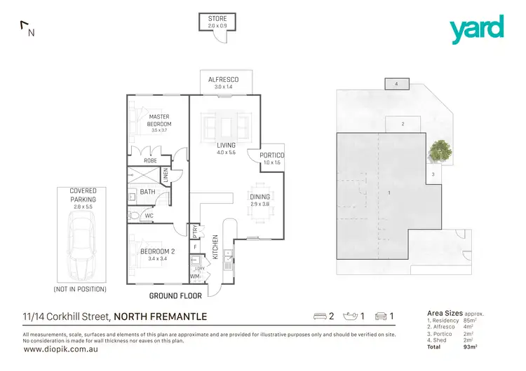 Floorplan of Homely house listing, 11/14 Corkhill Street, North Fremantle WA 6159