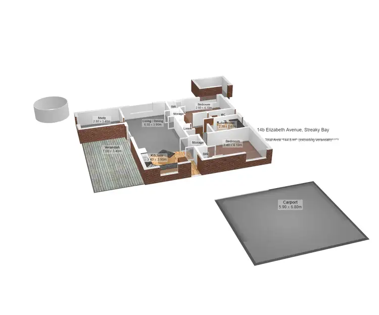 Floorplan of Homely house listing, 14B Elizabeth Street, Streaky Bay SA 5680
