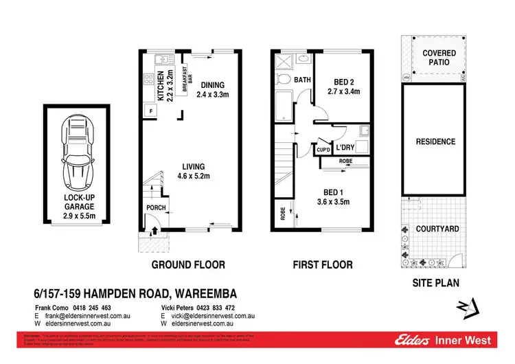 Floorplan of Homely townhouse listing, 6/157-159 Hampden Road, Wareemba NSW 2046