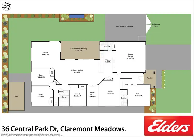 Floorplan of Homely house listing, 36 Central Park Drive, Claremont Meadows NSW 2747
