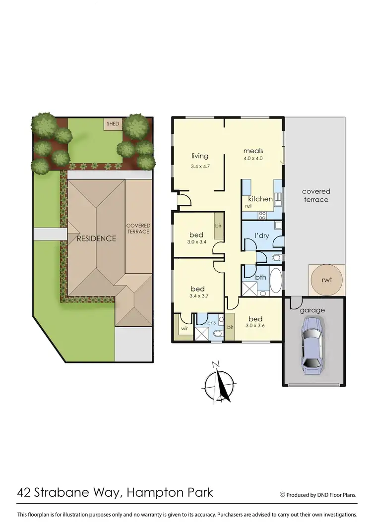 Floorplan of Homely house listing, 42 Strabane Way, Hampton Park VIC 3976