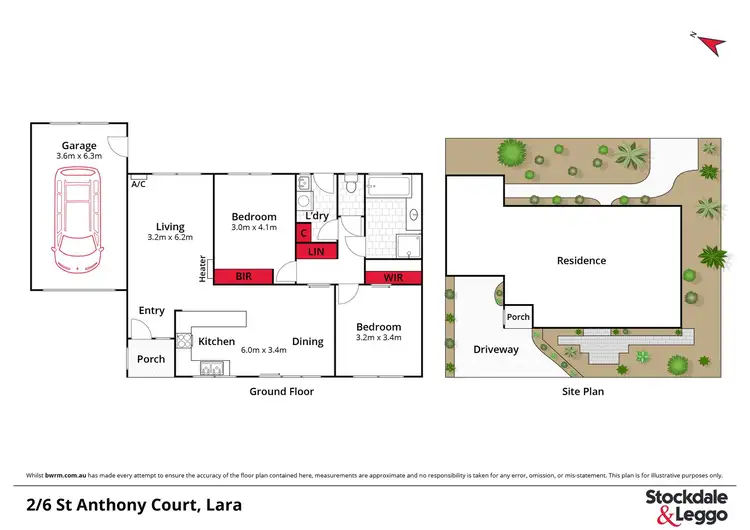 Floorplan of Homely townhouse listing, 2/6 St Anthony Court, Lara VIC 3212
