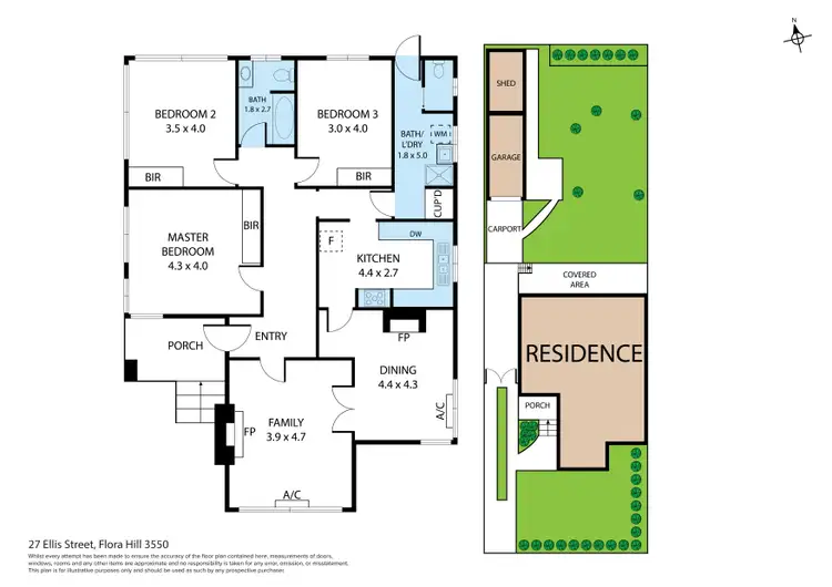 Floorplan of Homely house listing, 27 Ellis Street, Flora Hill VIC 3550