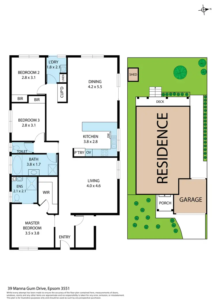 Floorplan of Homely house listing, 39 Manna Gum Drive, Epsom VIC 3551