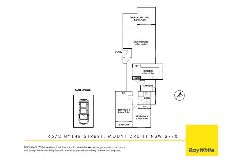 Floorplan of Homely apartment listing, 66/2 Hythe Street, Mount Druitt NSW 2770