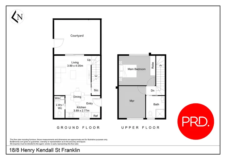 Floorplan of Homely townhouse listing, 18/8 Henry Kendall Street, Franklin ACT 2913