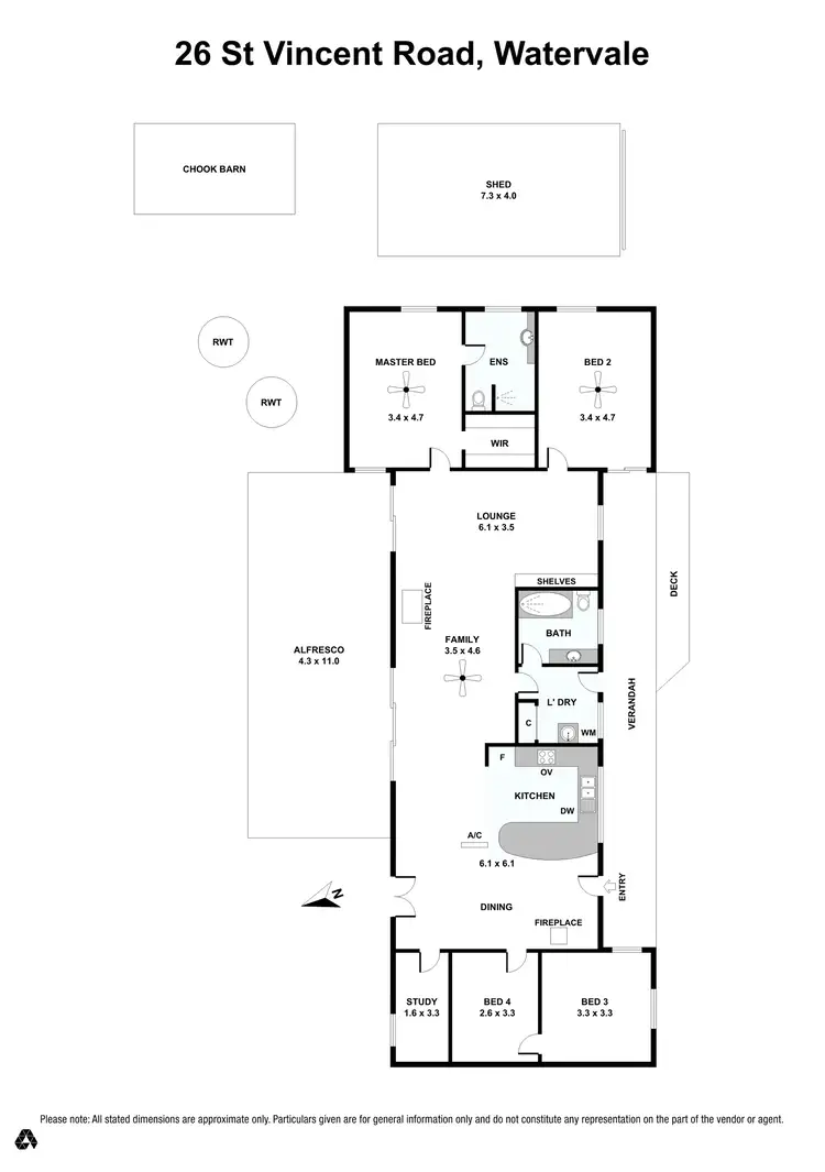 Floorplan of Homely house listing, 26 SAINT VINCENT ROAD, Watervale SA 5452