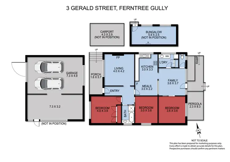 Floorplan of Homely house listing, 3 Gerald Street, Ferntree Gully VIC 3156