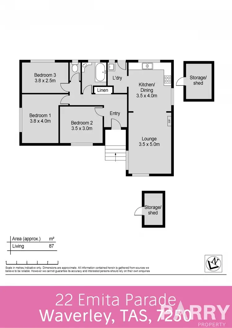 Floorplan of Homely house listing, 22 Emita Parade, Waverley TAS 7250