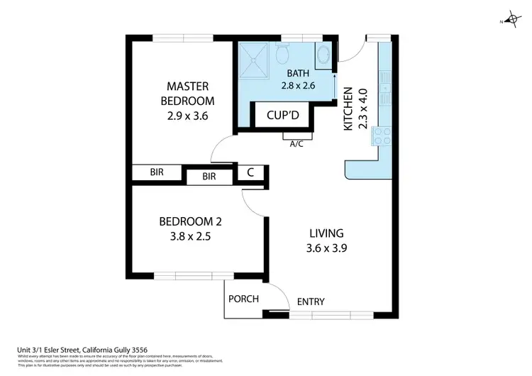 Floorplan of Homely house listing, 3/1 Esler Street, California Gully VIC 3556