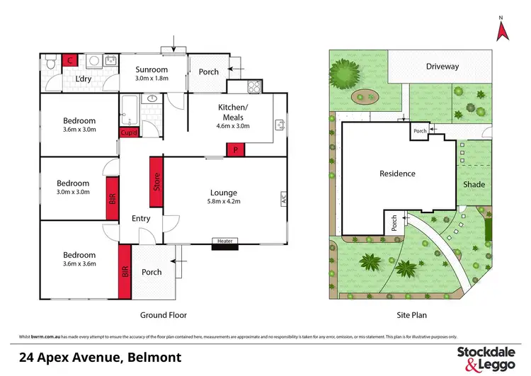 Floorplan of Homely house listing, 24 Apex Avenue, Belmont VIC 3216