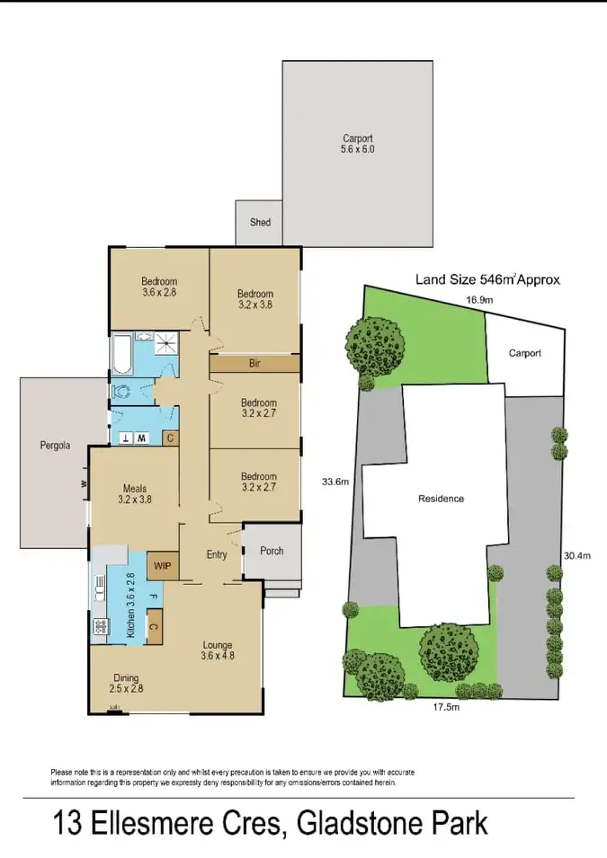 Floorplan of Homely house listing, 13 Ellesmere Crescent, Gladstone Park VIC 3043