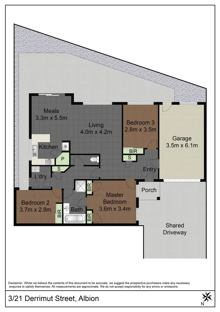 Floorplan of Homely unit listing, 3/21 Derrimut Street, Albion VIC 3020