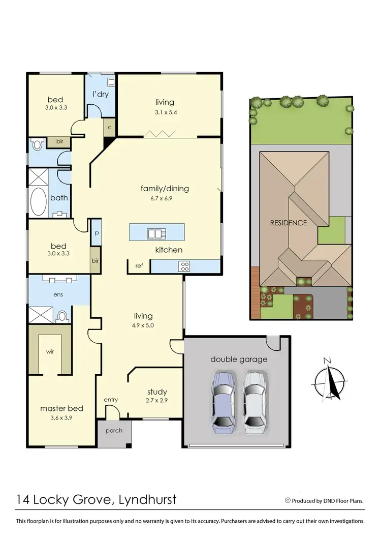 Floorplan of Homely house listing, 14 Locky Grove, Lyndhurst VIC 3975