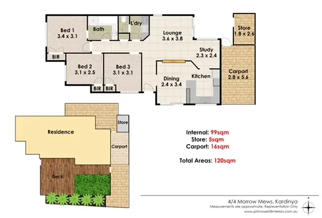 Floorplan of Homely unit listing, 4/4 Morrow Mews, Kardinya WA 6163