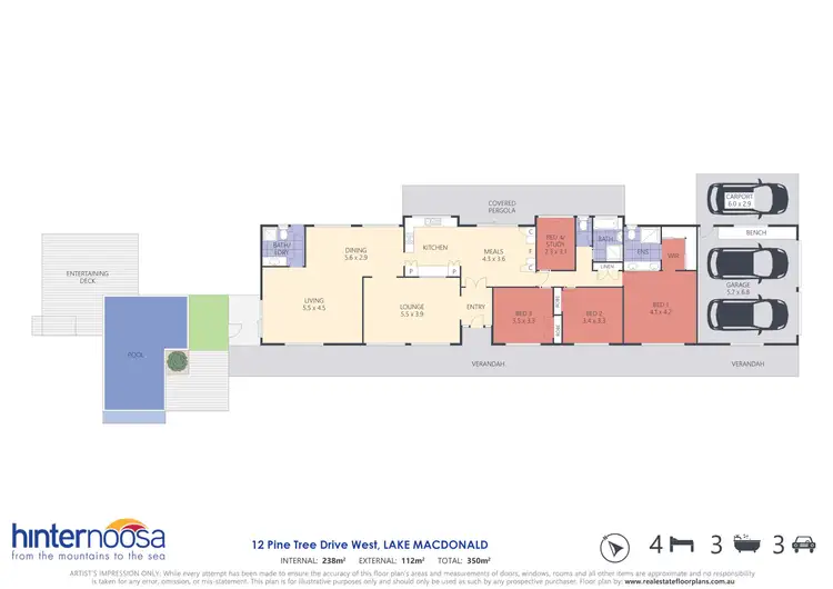 Floorplan of Homely house listing, 12 Pine Tree Drive West, Lake Macdonald QLD 4563