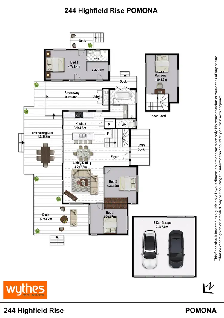 Floorplan of Homely house listing, 244 Highfield Rise, Pomona QLD 4568