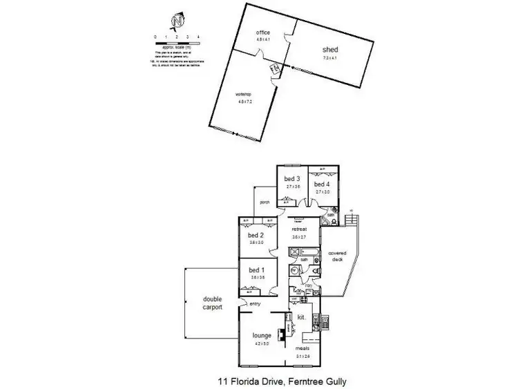 Floorplan of Homely house listing, 11 Florida Drive, Ferntree Gully VIC 3156