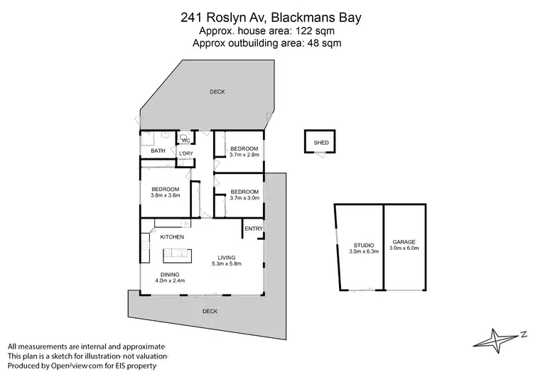 Floorplan of Homely house listing, 241 Roslyn Avenue, Blackmans Bay TAS 7052
