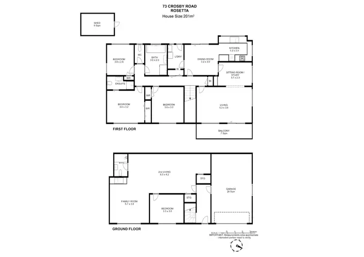 Floorplan of Homely house listing, 73 Crosby Road, Rosetta TAS 7010