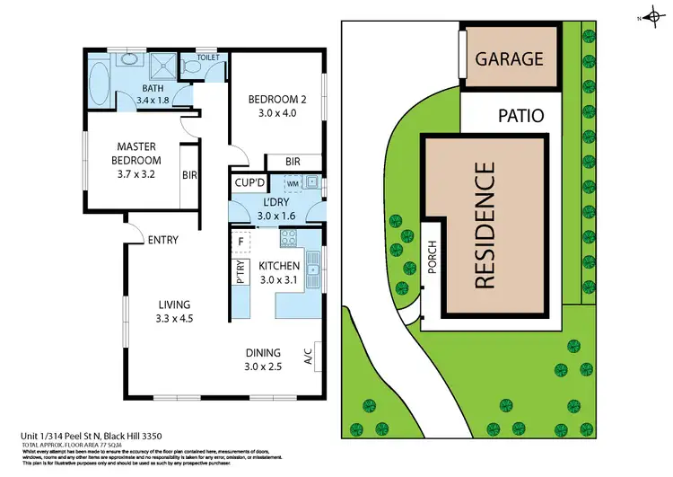 Floorplan of Homely house listing, 1/314 Peel Street North, Black Hill VIC 3350