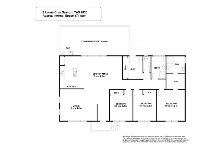Floorplan of Homely house listing, 5 Laona Crescent, Granton TAS 7030