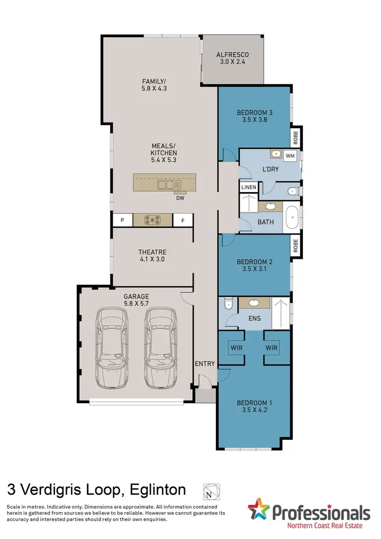 Floorplan of Homely house listing, 3 Verdigris Loop, Eglinton WA 6034