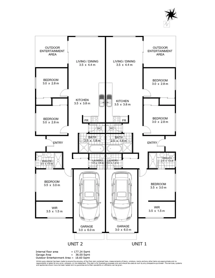 Floorplan of Homely unit listing, 1/84 Sanctuary Drive, Cranley QLD 4350