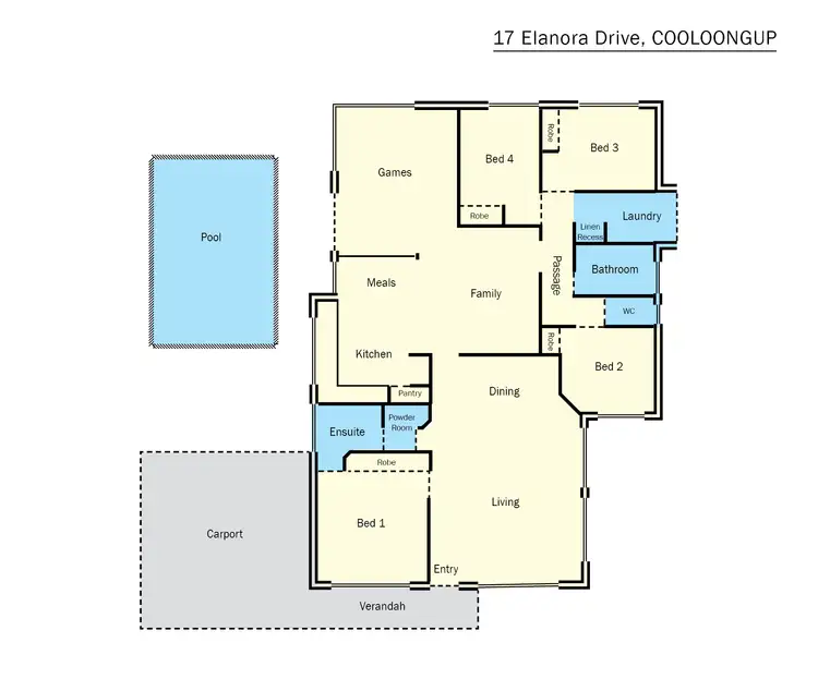 Floorplan of Homely house listing, 17 Elanora Drive, Cooloongup WA 6168