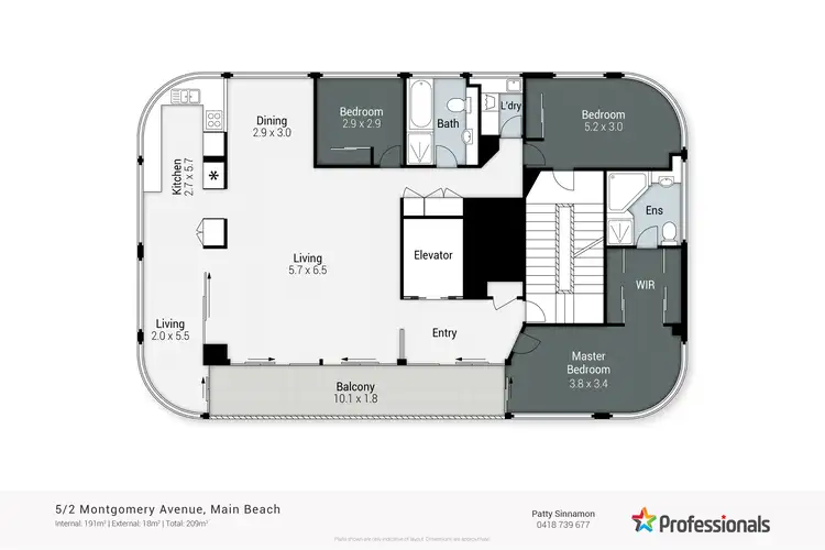 Floorplan of Homely unit listing, 5/2 The George - Montgomery Avenue, Main Beach QLD 4217