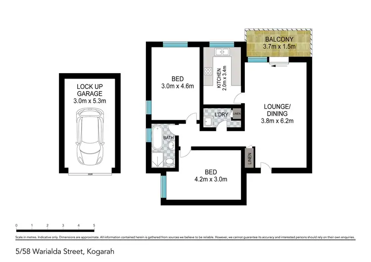 Floorplan of Homely unit listing, 5/56 Warialda Street, Kogarah NSW 2217