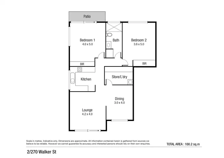 Floorplan of Homely unit listing, 2/270 Walker Street, Townsville City QLD 4810