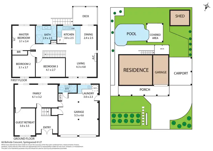 Floorplan of Homely house listing, 66 Belinda Crescent, Springwood QLD 4127