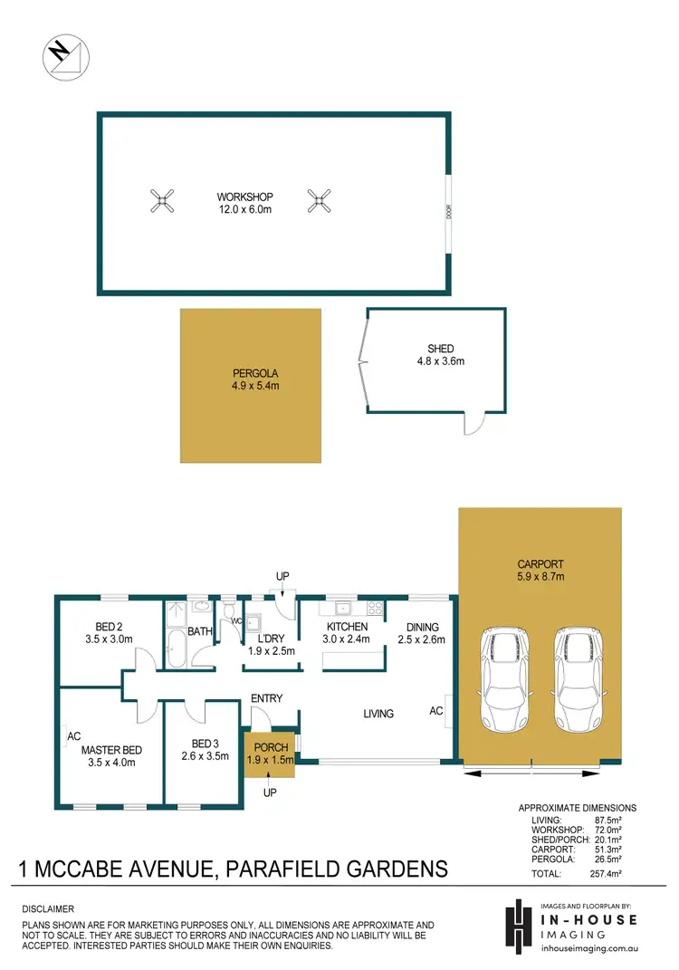 Floorplan of Homely house listing, 1 McCabe Avenue, Parafield Gardens SA 5107